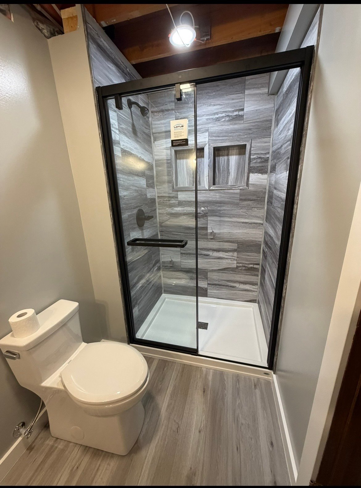 Outdoor shower installation