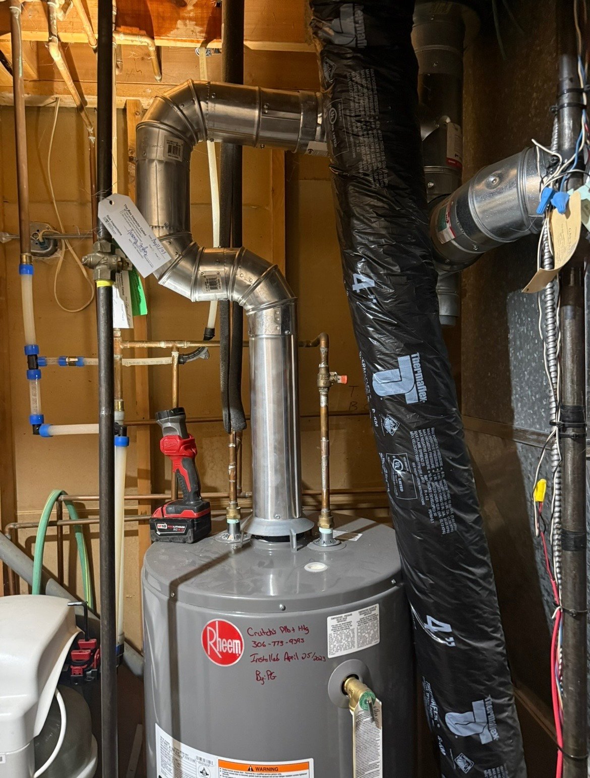Gas water heater installation